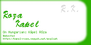 roza kapel business card