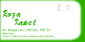 roza kapel business card